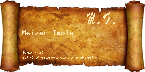 Meizer Imola névjegykártya